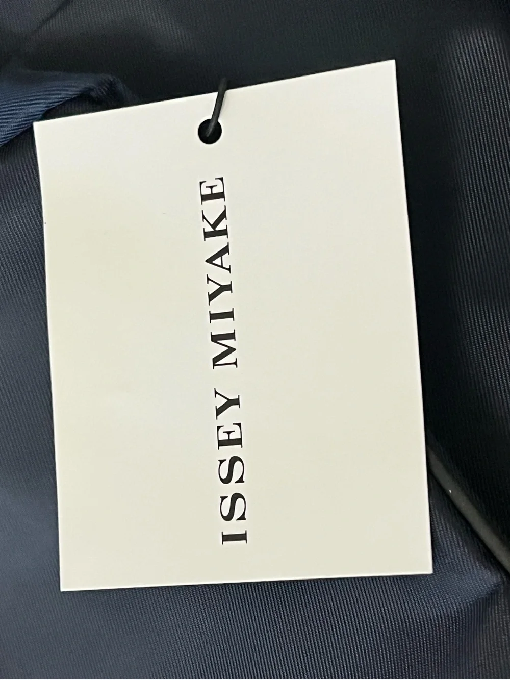 Issey Miyake Navy Nylon Travel Tote Bag Zip Top Leather Trim NWT Large Carryall